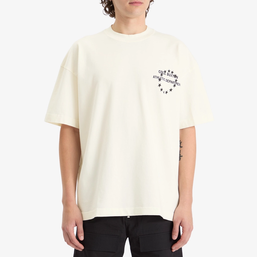 Cole Buxton Men's Athletic Department T-Shirt Vintage White